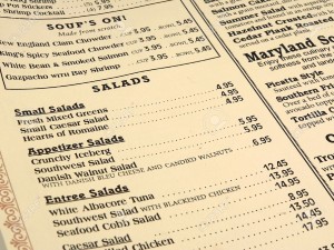 Update menu prices using a content management system